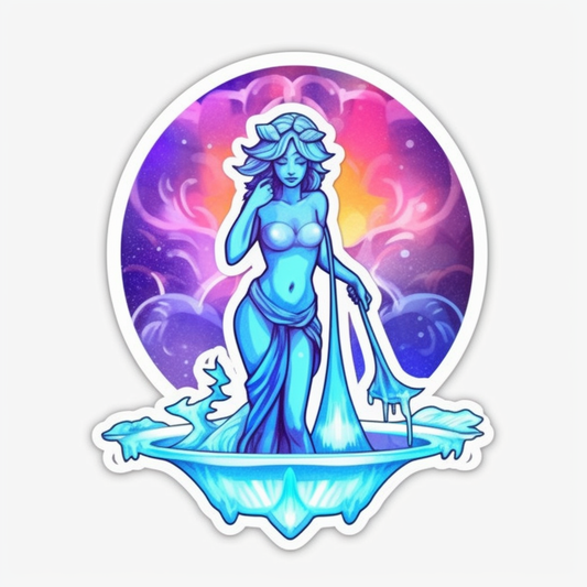 Aquarius Aquarius water bearer symbol Vinyl Decal Sticker for Car, Laptop, Tumbler and more # 0010313