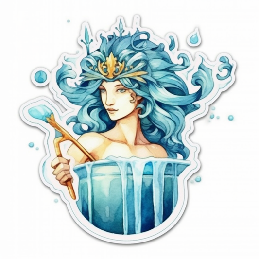 Aquarius Aquarius water bearer symbol Vinyl Decal Sticker for Car, Laptop, Tumbler and more # 0010310