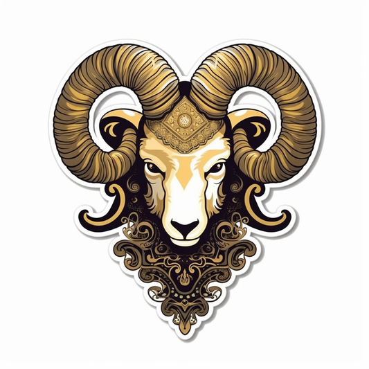 Aries Aries ram symbol Vinyl Decal Sticker for Car, Laptop, Tumbler and more # 0010322