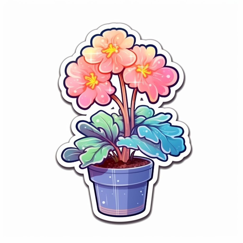 Begonia Plant Vinyl Decal Sticker for Car, Laptop, Tumbler and more # 0010341