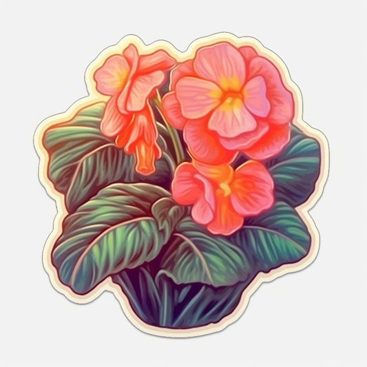 Begonia Plant Vinyl Decal Sticker for Car, Laptop, Tumbler and more # 0010435