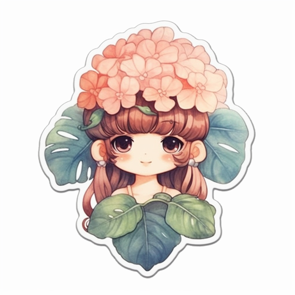 Begonia Plant Vinyl Decal Sticker for Car, Laptop, Tumbler and more # 0010398