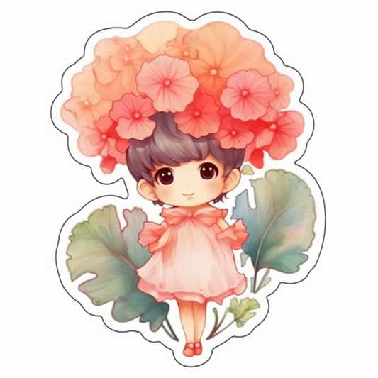 Begonia Plant Vinyl Decal Sticker for Car, Laptop, Tumbler and more # 0010470