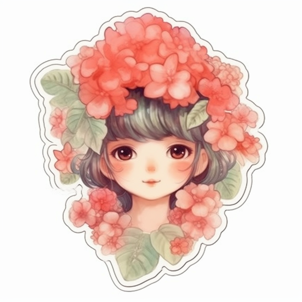 Begonia Plant Vinyl Decal Sticker for Car, Laptop, Tumbler and more # 0010377