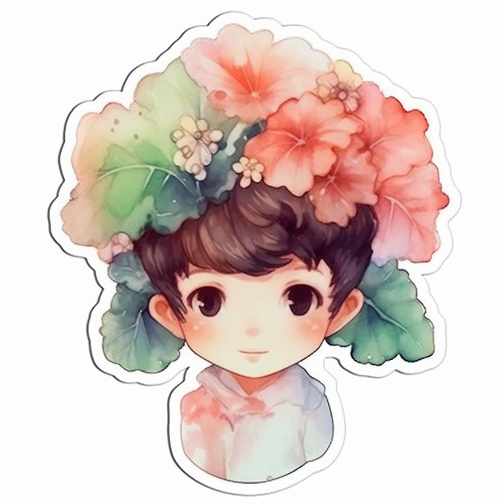 Begonia Plant Vinyl Decal Sticker for Car, Laptop, Tumbler and more # 0010414