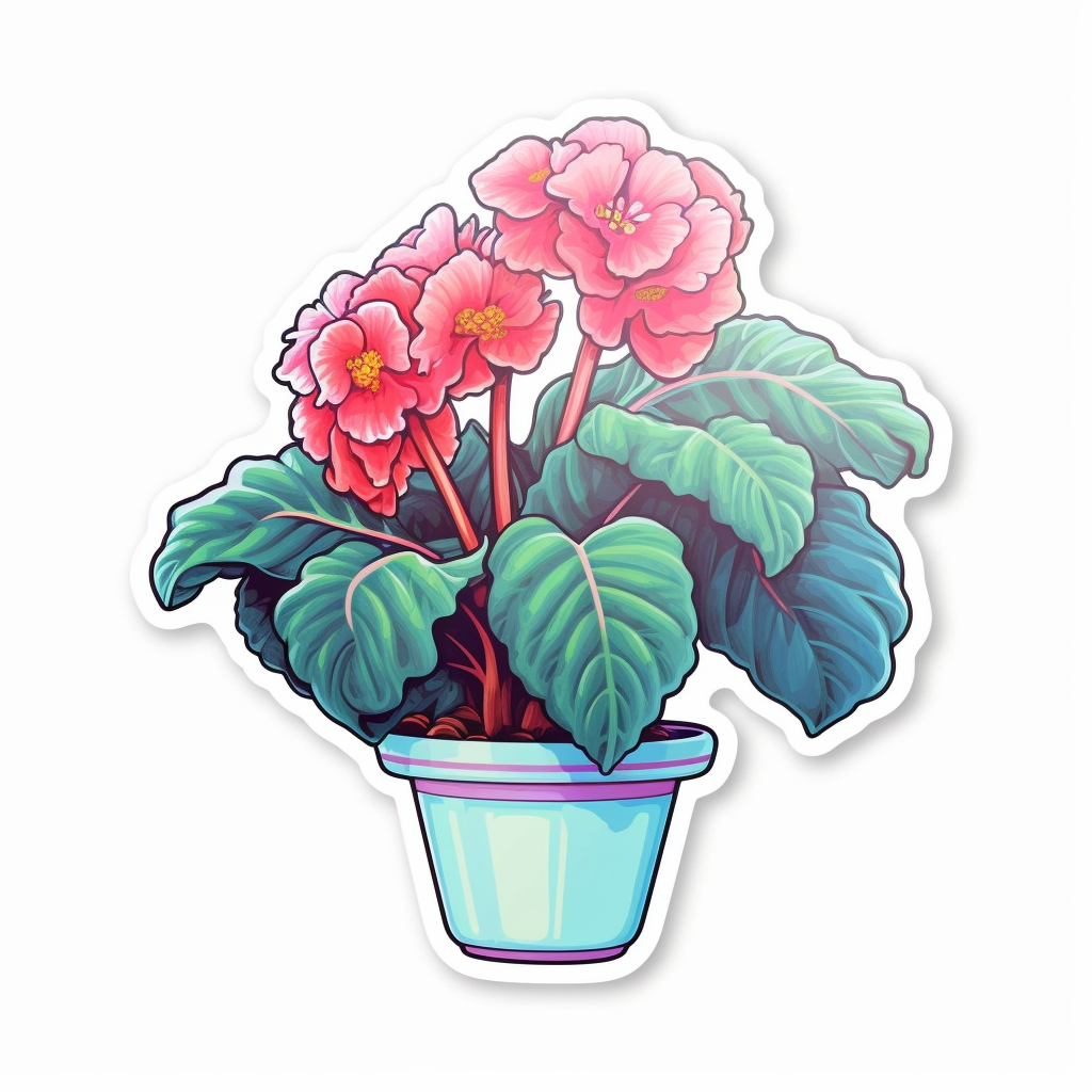 Begonia Plant Vinyl Decal Sticker for Car, Laptop, Tumbler and more # 0010333