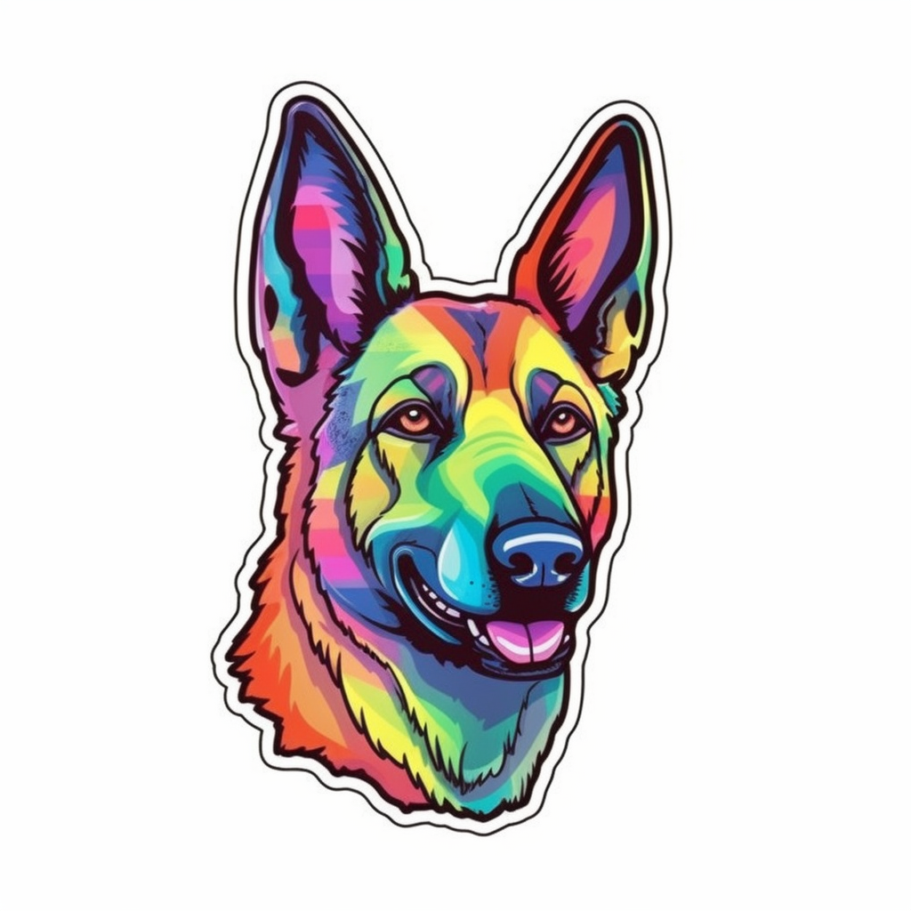 Belgian Malinois Dog Vinyl Decal Sticker for Car, Laptop, Tumbler and more # 0010407