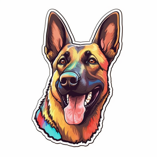 Belgian Malinois Dog Vinyl Decal Sticker for Car, Laptop, Tumbler and more # 0010387
