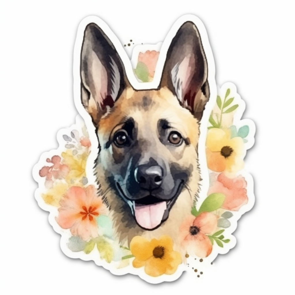 Belgian Malinois Dog Vinyl Decal Sticker for Car, Laptop, Tumbler and more # 0010466