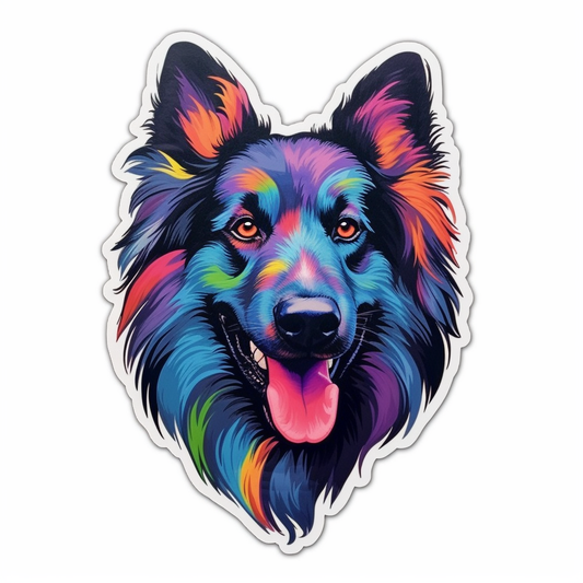 Belgian Sheepdog Dog Vinyl Decal Sticker for Car, Laptop, Tumbler and more # 0010426