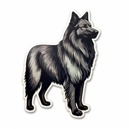 Belgian Sheepdog Dog Vinyl Decal Sticker for Car, Laptop, Tumbler and more # 0010501
