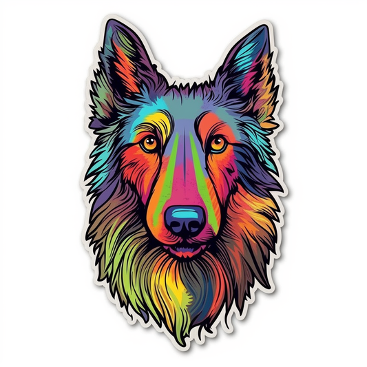 Belgian Sheepdog Dog Vinyl Decal Sticker for Car, Laptop, Tumbler and more # 0010417