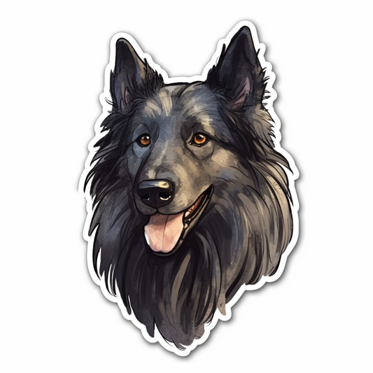 Belgian Sheepdog Dog Vinyl Decal Sticker for Car, Laptop, Tumbler and more # 0010386