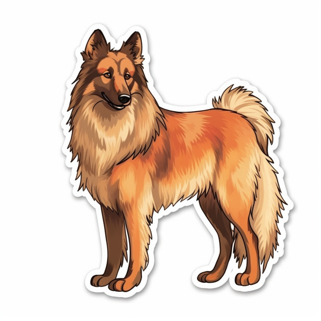 Belgian Tervuren Dog Vinyl Decal Sticker for Car, Laptop, Tumbler and more # 0010411