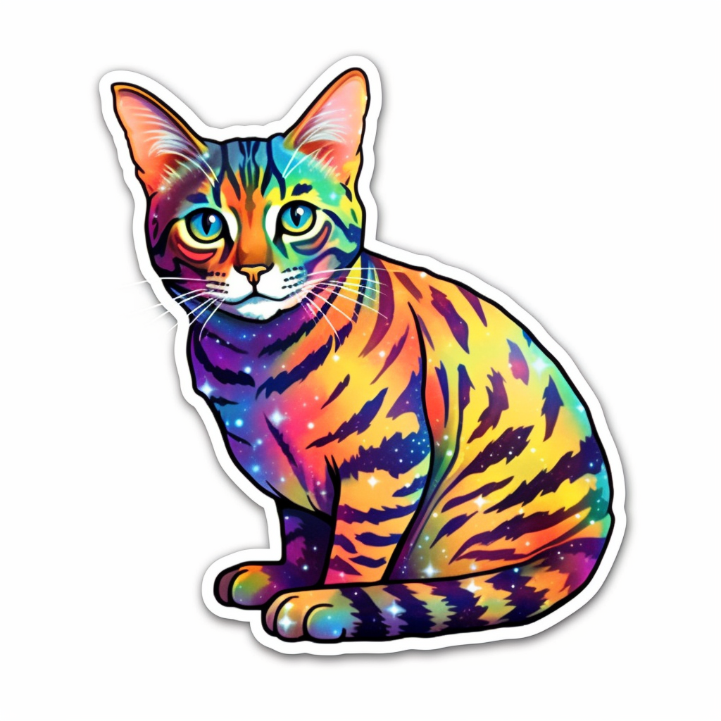 Bengal Cat Vinyl Decal Sticker for Car, Laptop, Tumbler and more # 0010391