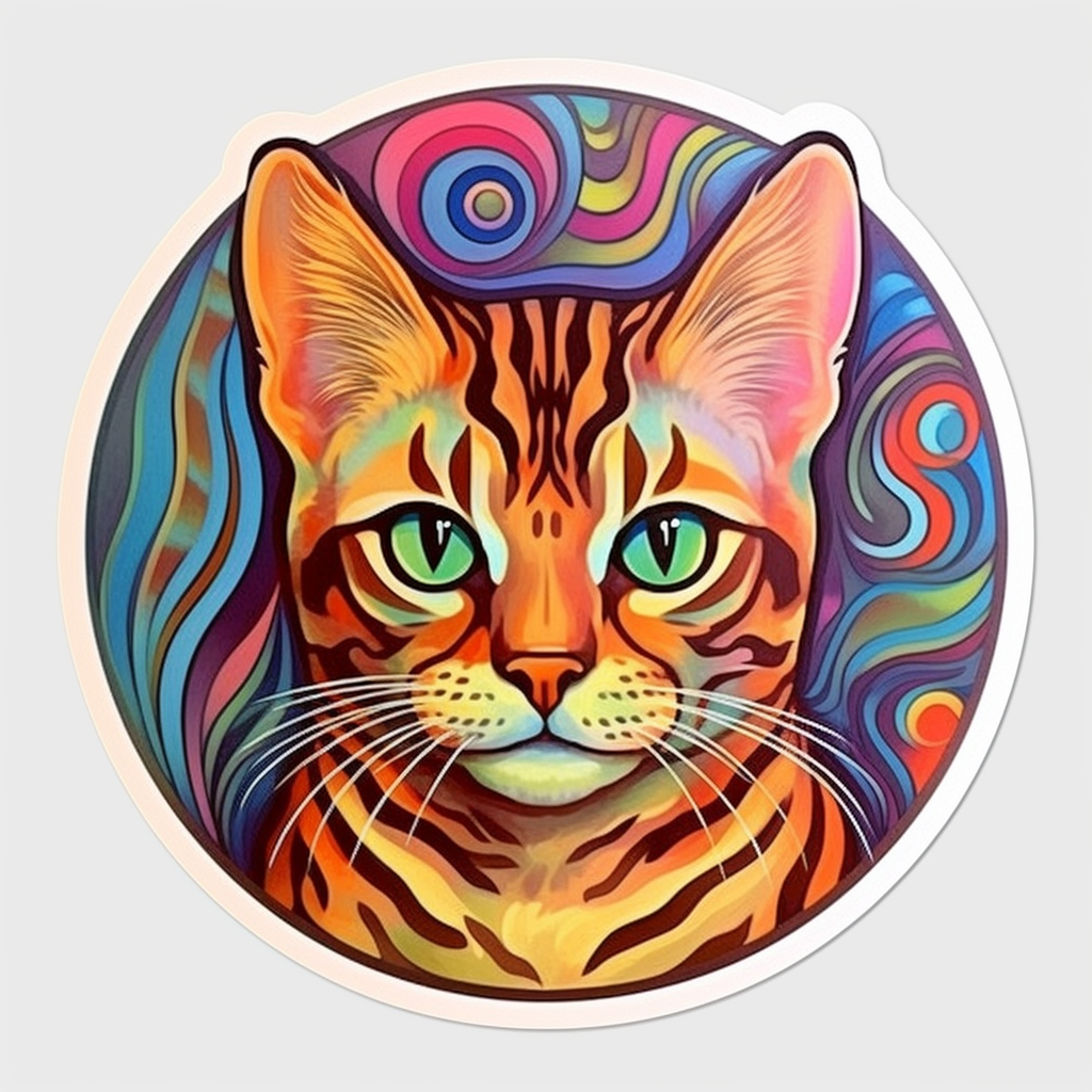 Bengal Cat Vinyl Decal Sticker for Car, Laptop, Tumbler and more # 0010472