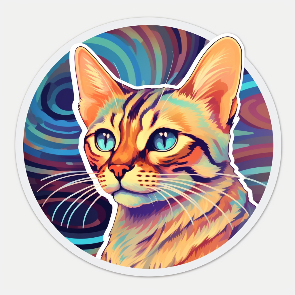 Bengal Cat Vinyl Decal Sticker for Car, Laptop, Tumbler and more # 0010483