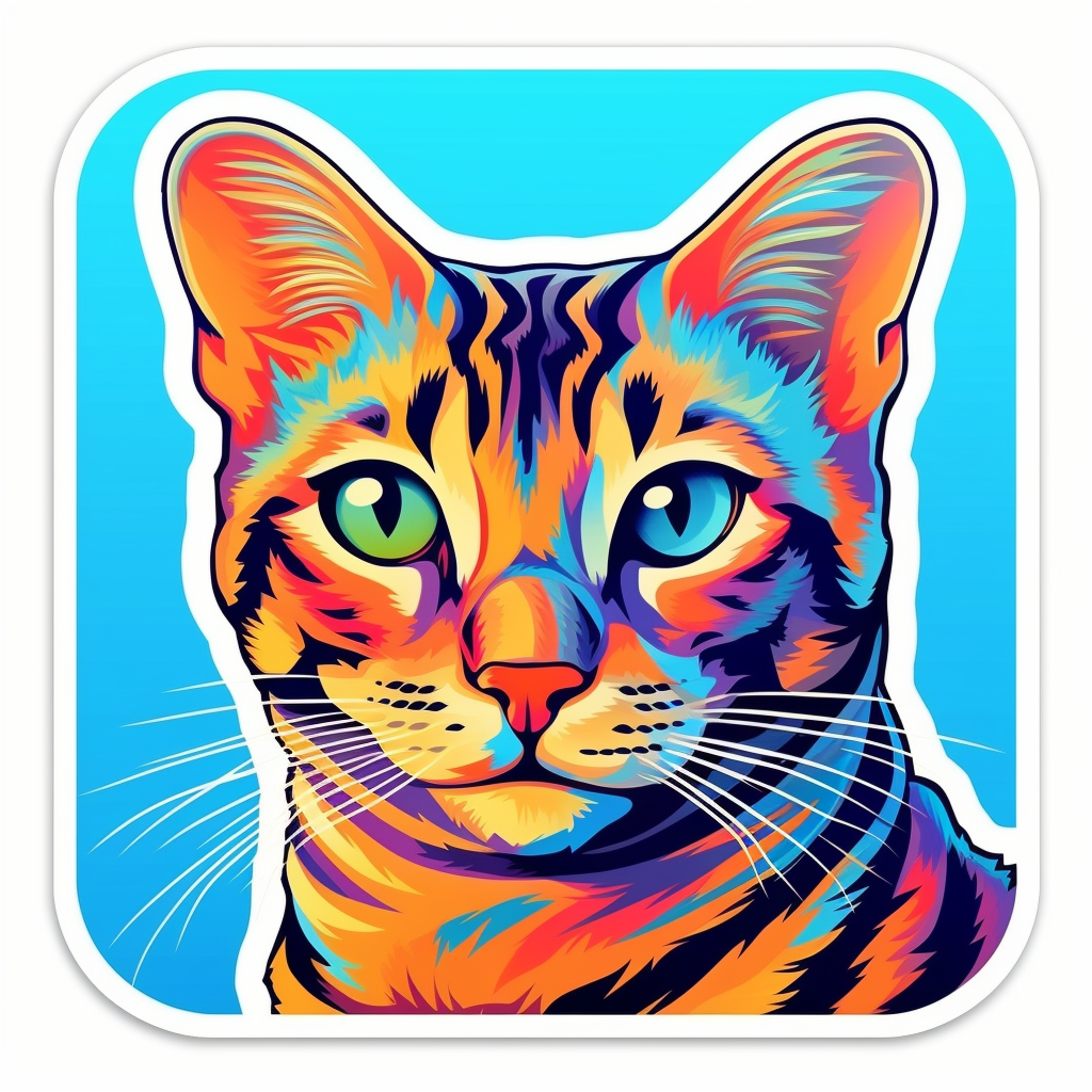 Bengal Cat Vinyl Decal Sticker for Car, Laptop, Tumbler and more # 0010376