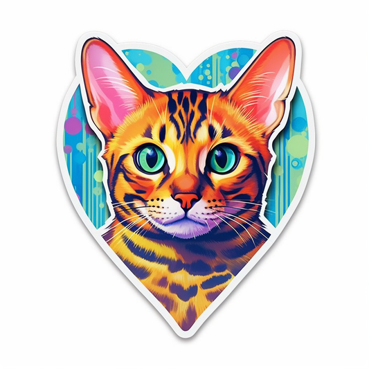 Bengal Cat Vinyl Decal Sticker for Car, Laptop, Tumbler and more # 0010430
