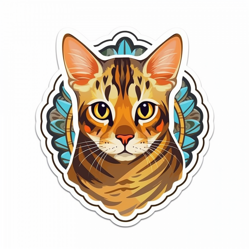 Bengal Cat Vinyl Decal Sticker for Car, Laptop, Tumbler and more # 0010475