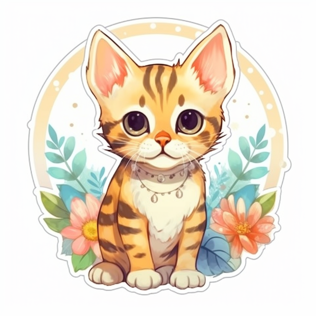 Bengal Cat Vinyl Decal Sticker for Car, Laptop, Tumbler and more # 0010334