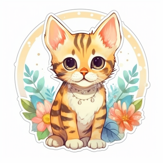 Bengal Cat Vinyl Decal Sticker for Car, Laptop, Tumbler and more # 0010334