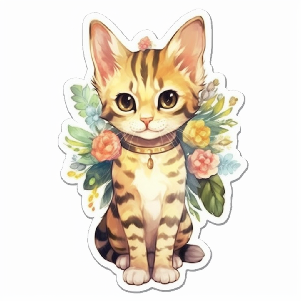 Bengal Cat Vinyl Decal Sticker for Car, Laptop, Tumbler and more # 0010362