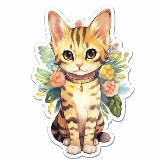 Bengal Cat Vinyl Decal Sticker for Car, Laptop, Tumbler and more # 0010362