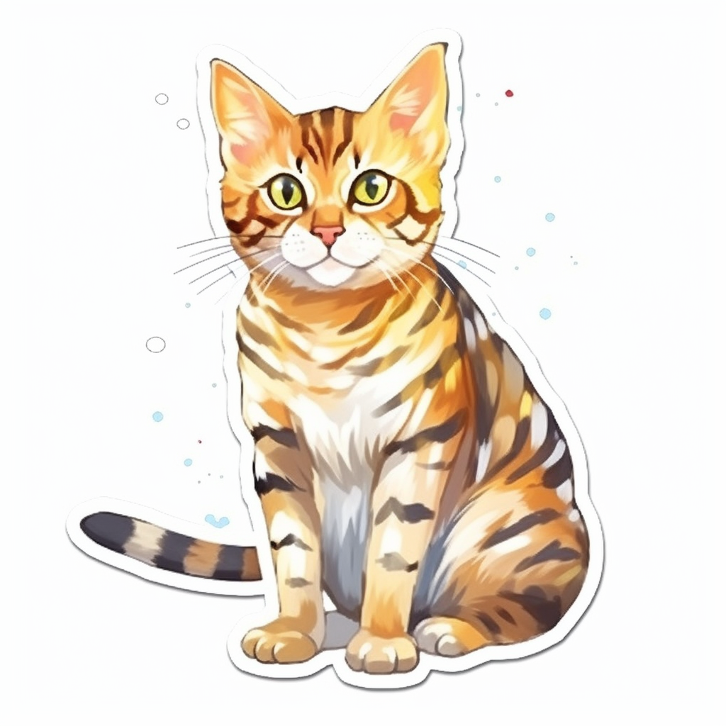 Bengal Cat Vinyl Decal Sticker for Car, Laptop, Tumbler and more # 0010335