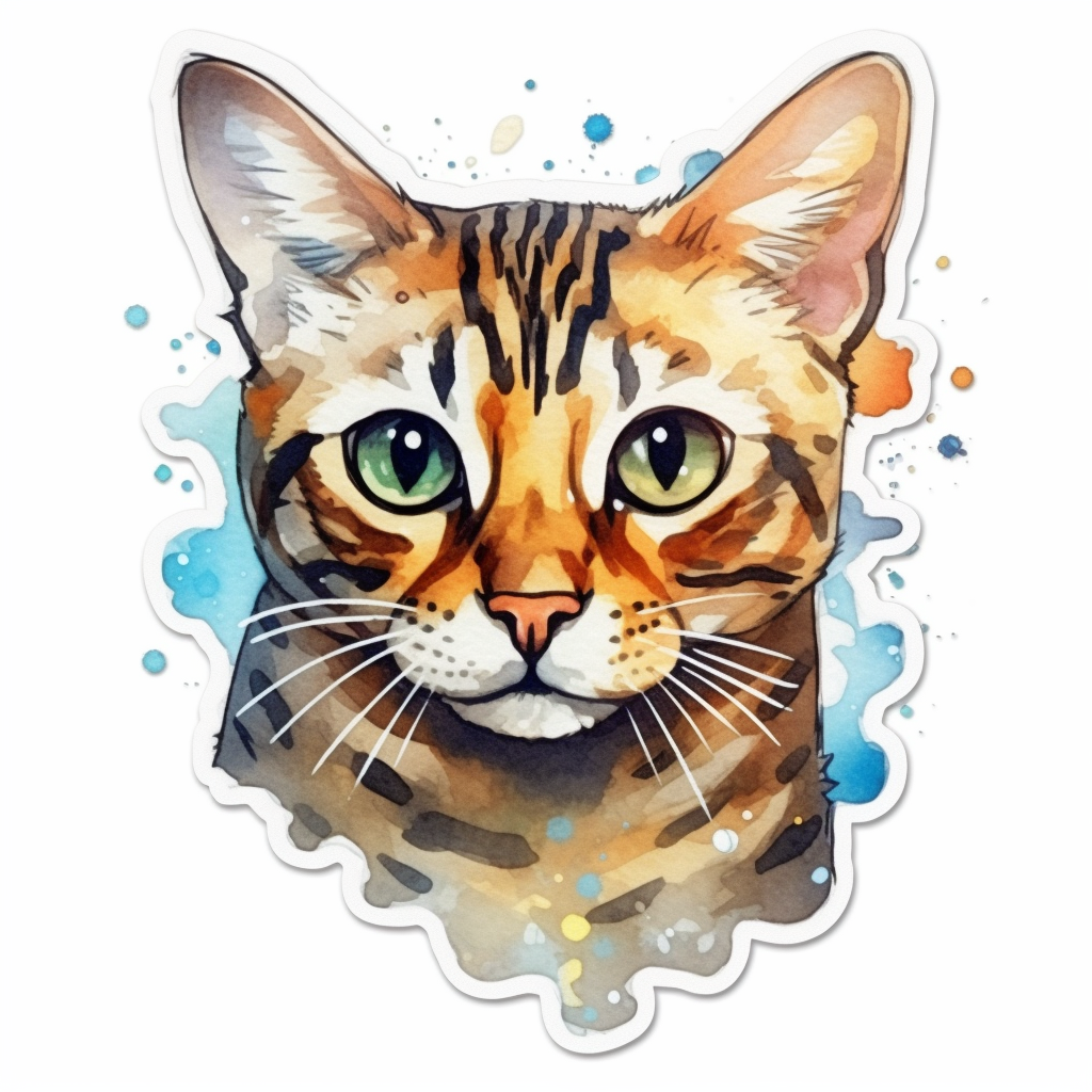 Bengal Cat Vinyl Decal Sticker for Car, Laptop, Tumbler and more # 0010460