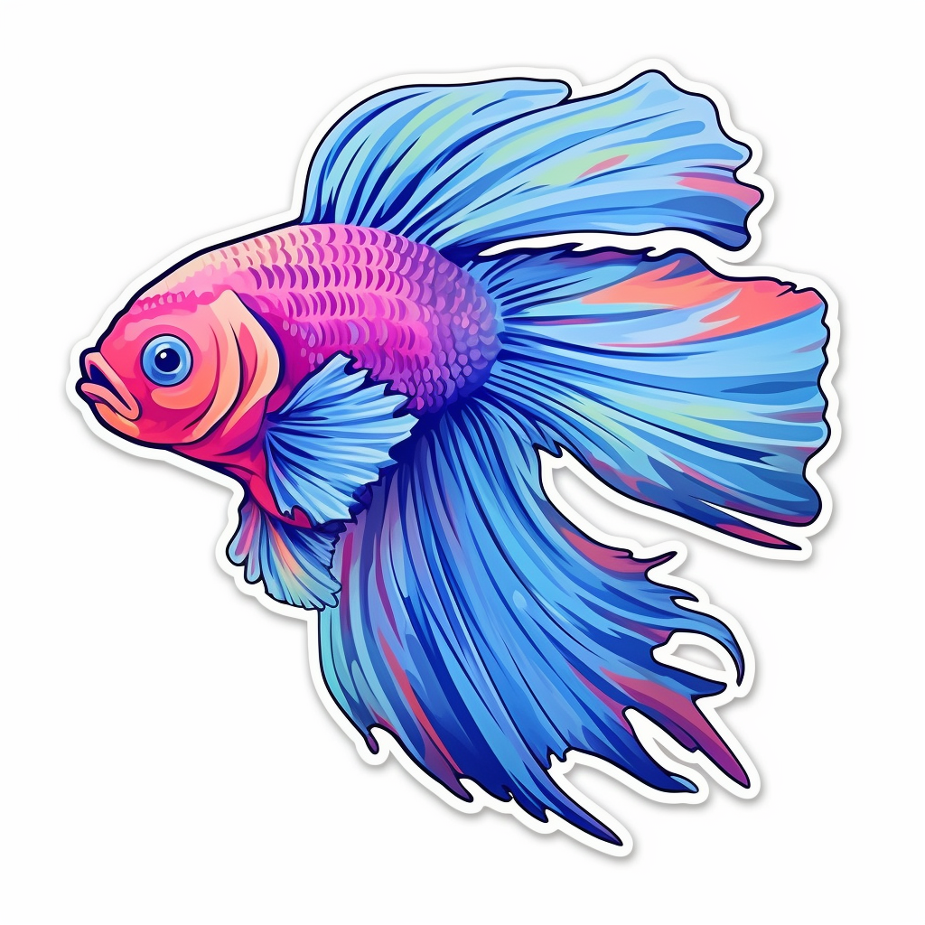 Bettas Fish Vinyl Decal Sticker for Car, Laptop, Tumbler and more # 0010356