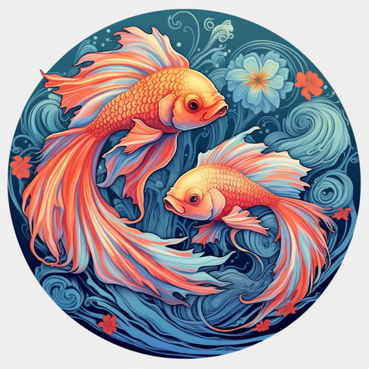 Bettas Fish Vinyl Decal Sticker for Car, Laptop, Tumbler and more # 0010512