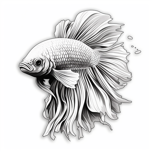 Bettas Fish Vinyl Decal Sticker for Car, Laptop, Tumbler and more # 0010380