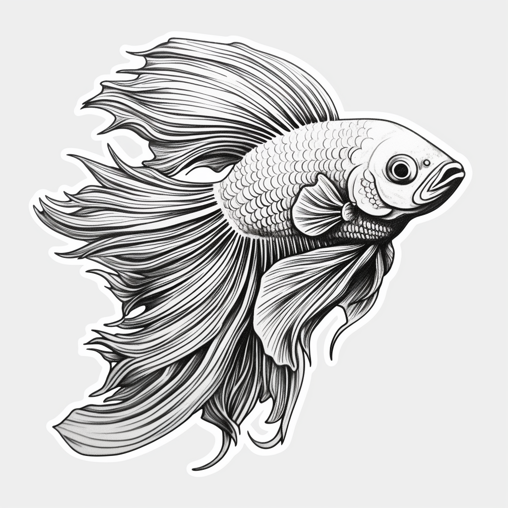 Bettas Fish Vinyl Decal Sticker for Car, Laptop, Tumbler and more # 0010361