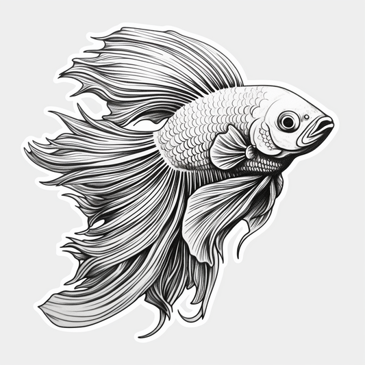 Bettas Fish Vinyl Decal Sticker for Car, Laptop, Tumbler and more # 0010361