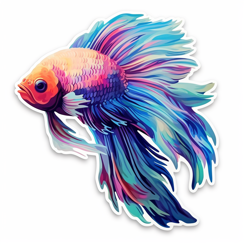 Bettas Fish Vinyl Decal Sticker for Car, Laptop, Tumbler and more # 0010373