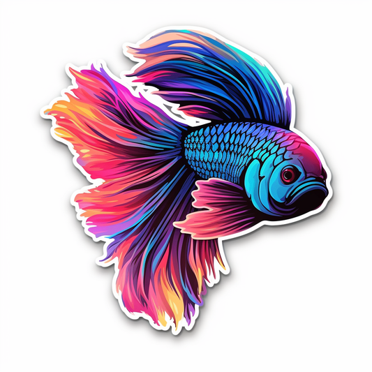 Bettas Fish Vinyl Decal Sticker for Car, Laptop, Tumbler and more # 0010419