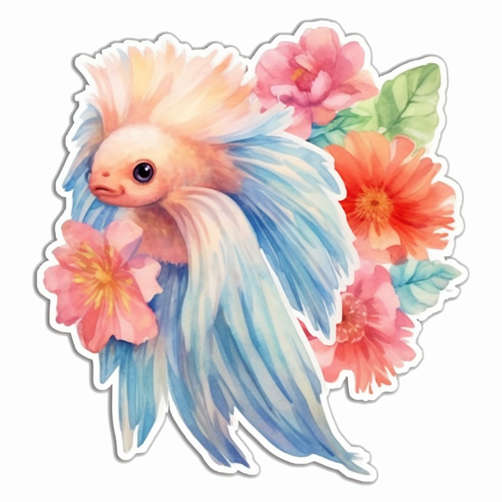 Bettas Fish Vinyl Decal Sticker for Car, Laptop, Tumbler and more # 0010473
