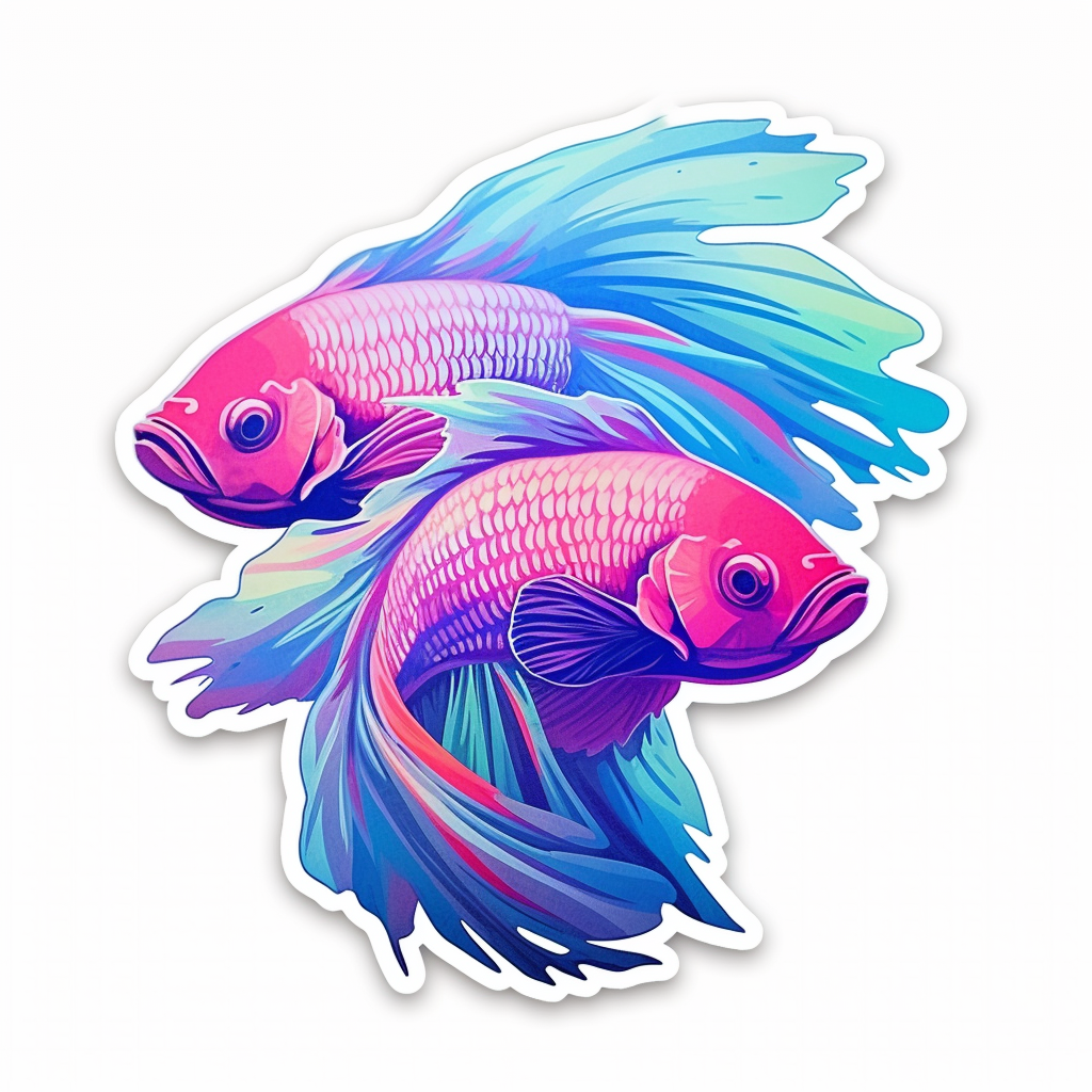 Bettas Fish Vinyl Decal Sticker for Car, Laptop, Tumbler and more # 0010495
