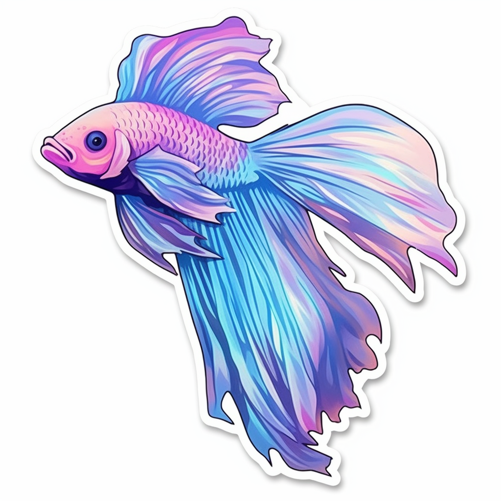 Bettas Fish Vinyl Decal Sticker for Car, Laptop, Tumbler and more # 0010392