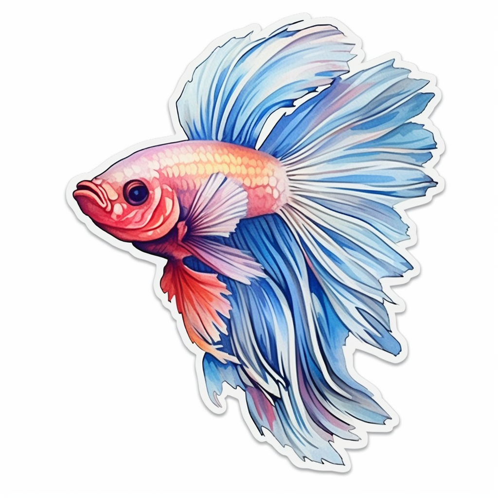 Bettas Fish Vinyl Decal Sticker for Car, Laptop, Tumbler and more # 0010384