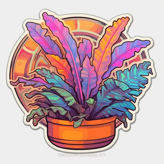 Bird's Nest Fern Plant Vinyl Decal Sticker for Car, Laptop, Tumbler and more # 0010484