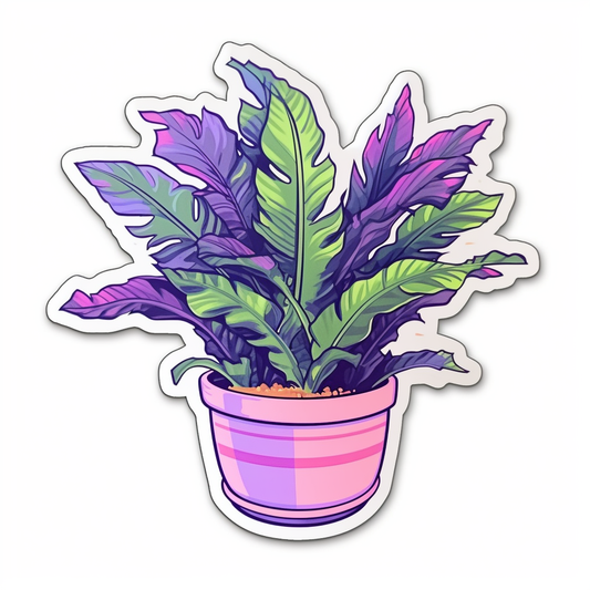 Bird's Nest Fern Plant Vinyl Decal Sticker for Car, Laptop, Tumbler and more # 0010485