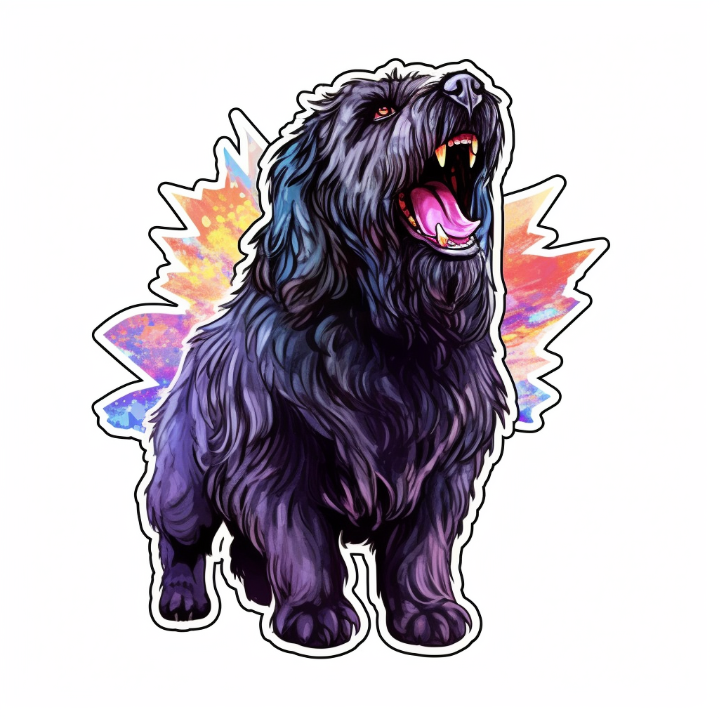 Black Russian Terrier Dog Vinyl Decal Sticker for Car, Laptop, Tumbler and more # 0010607