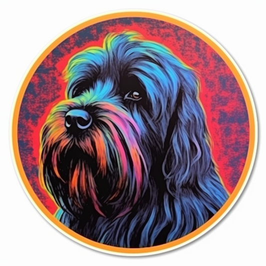 Black Russian Terrier Dog Vinyl Decal Sticker for Car, Laptop, Tumbler and more # 0010577