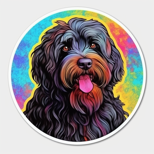 Black Russian Terrier Dog Vinyl Decal Sticker for Car, Laptop, Tumbler and more # 0010629