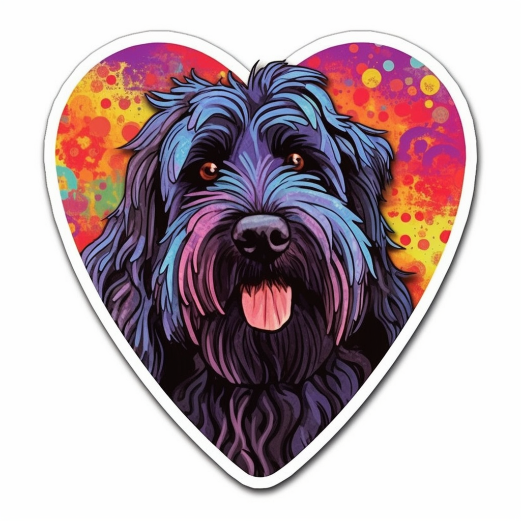 Black Russian Terrier Dog Vinyl Decal Sticker for Car, Laptop, Tumbler and more # 0010540