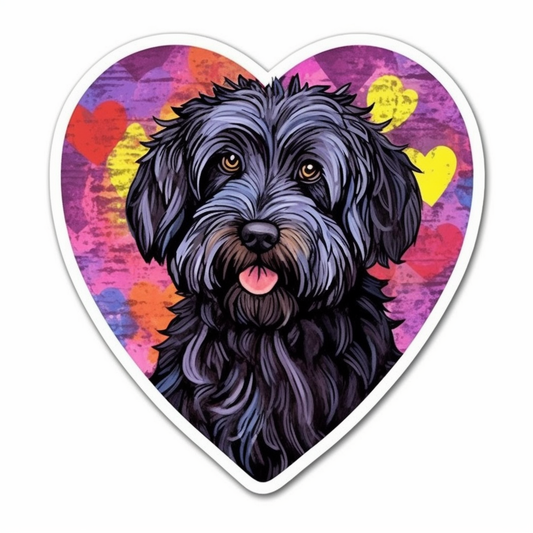 Black Russian Terrier Dog Vinyl Decal Sticker for Car, Laptop, Tumbler and more # 0010625