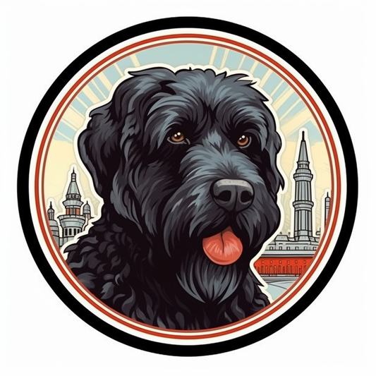 Black Russian Terrier Dog Vinyl Decal Sticker for Car, Laptop, Tumbler and more # 0010620