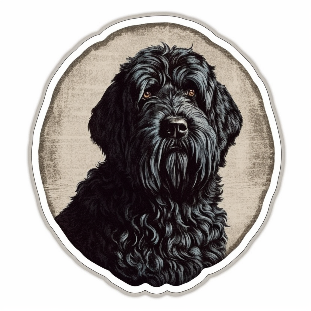 Black Russian Terrier Dog Vinyl Decal Sticker for Car, Laptop, Tumbler and more # 0010590